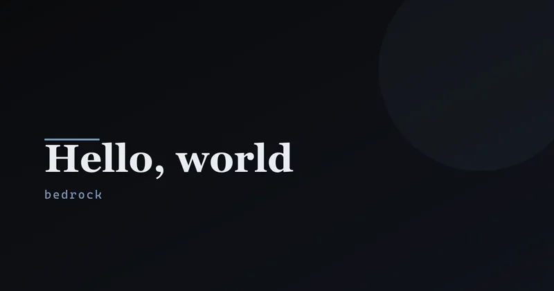 bedrock — a security-first personal platform by Shawn Tjai
