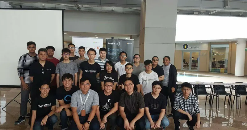 Students at the Imagine Cup Southeast Asia Finals live-streaming event